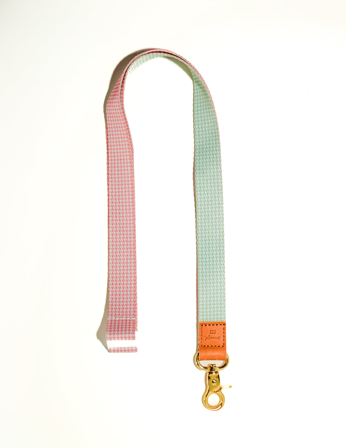 Gingham Christmas Lanyard