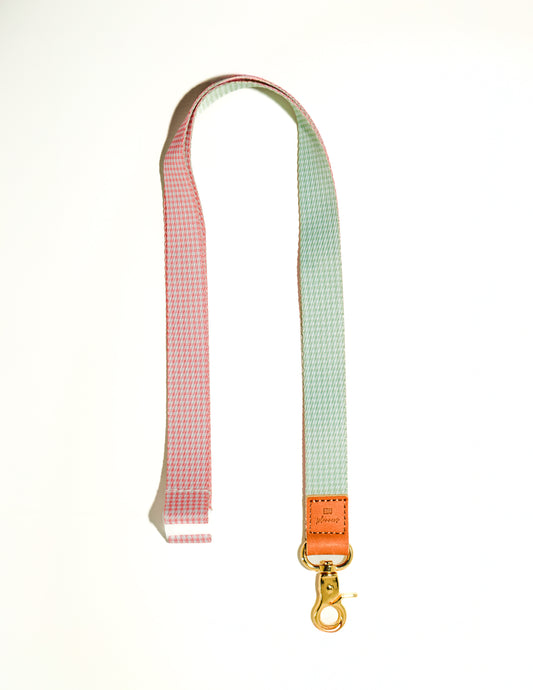 Gingham Christmas Lanyard