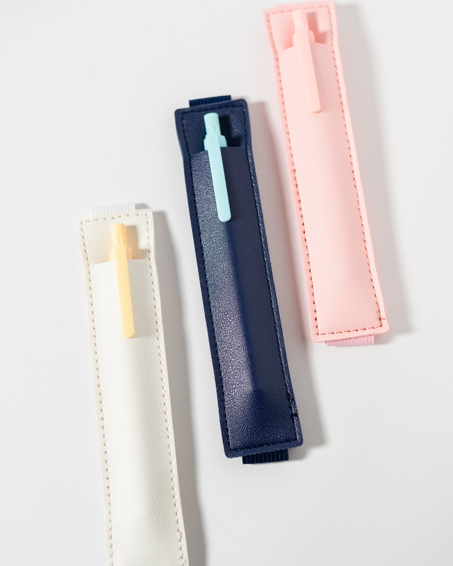 White Elastic Pen Holder Bookmark