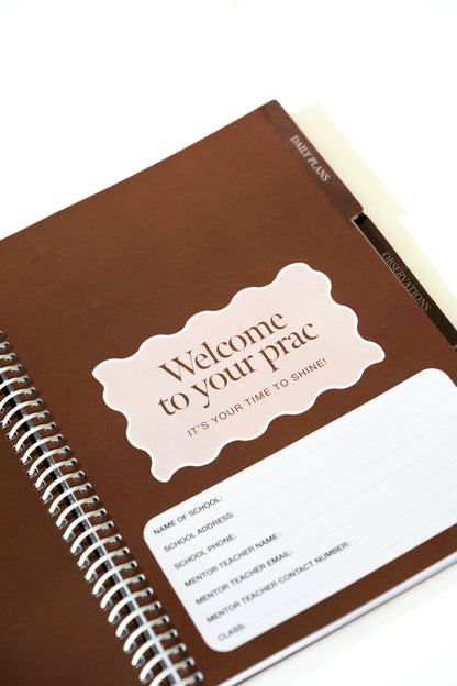 Pre-Order Espresso Single Teacher Prac Planner