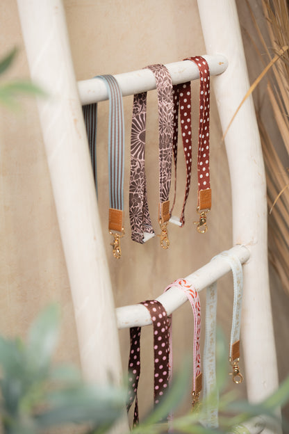 Pre-Order Brown & Pink Polka Dot Lanyard
