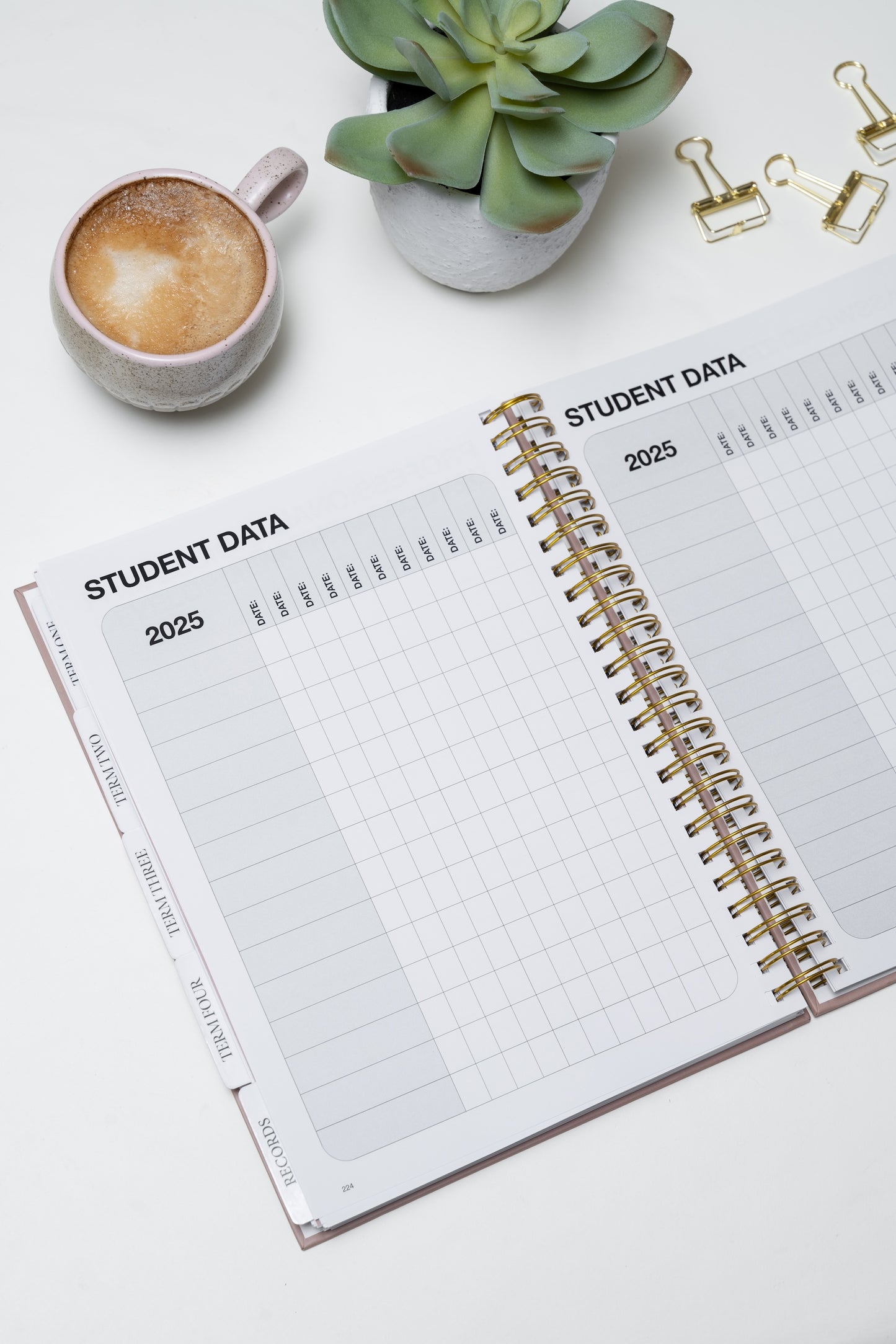 Latte 2025 Weekly Teacher Planner